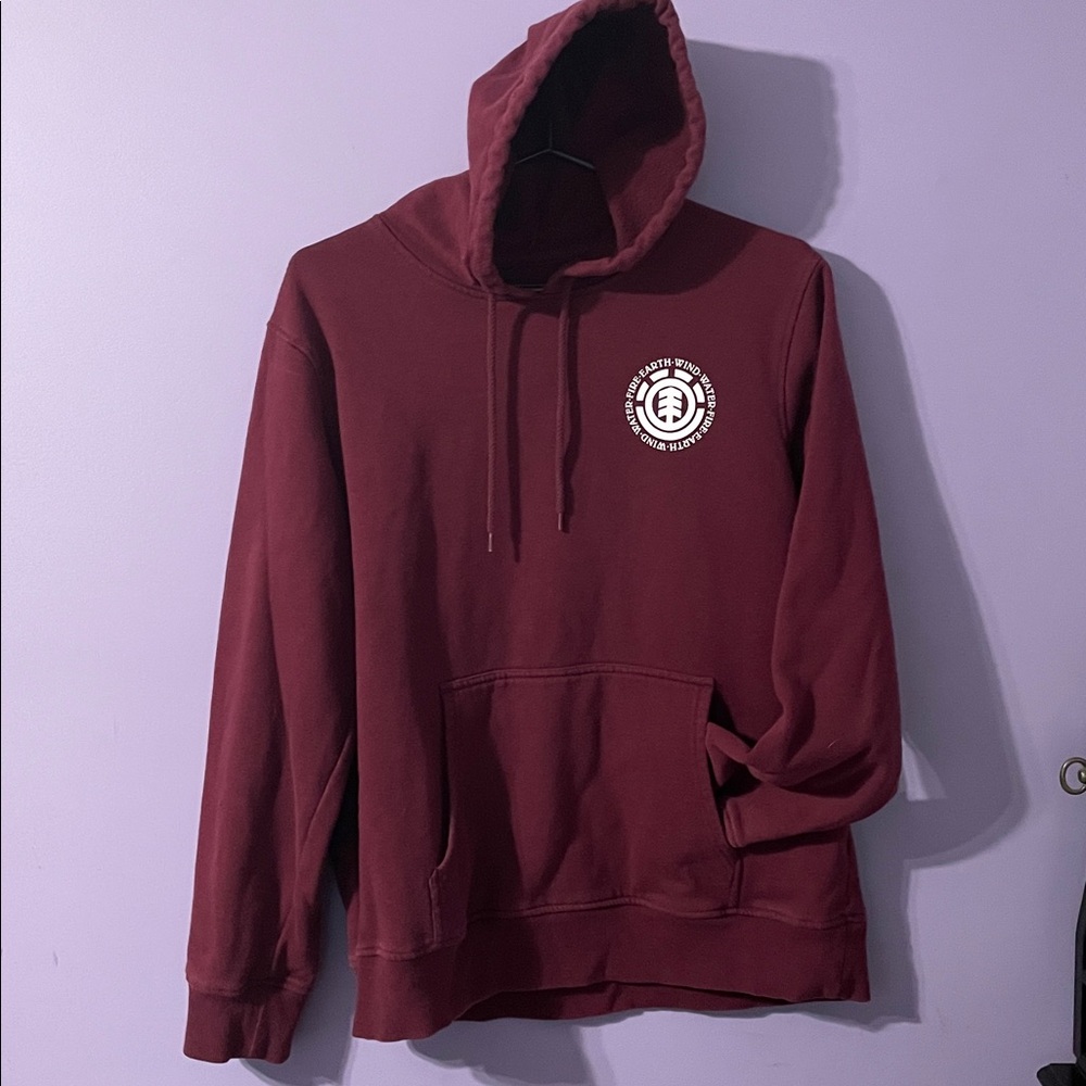 Element Maroon Hoodie with Logo Size L